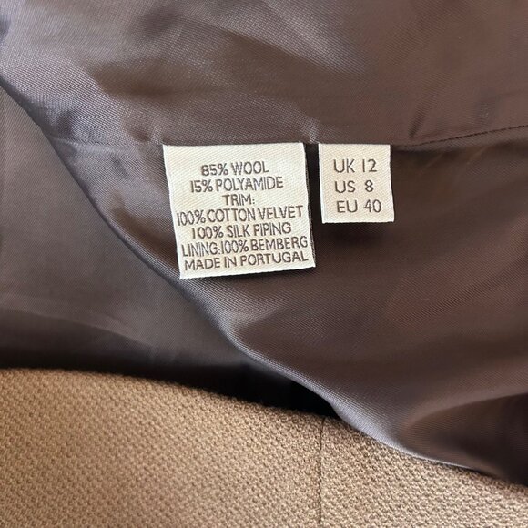 Orla Kiely So Far Soho Good Coat Wool Brown Women Long Retro Vtg Dressy 8 - Picture 5 of 8